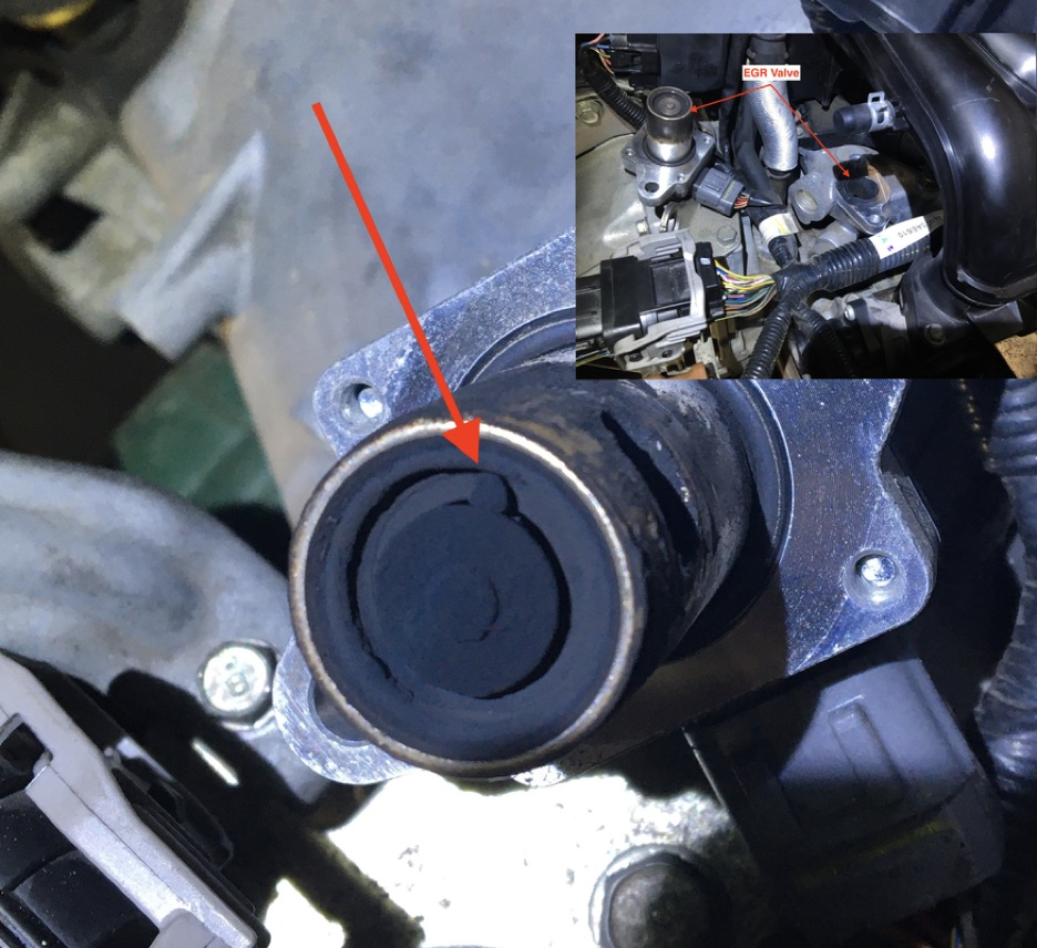 Stuck open EGR valve causing misfire. 2011 Subaru Forester.